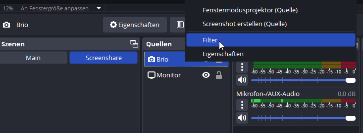 Screenshot of OBS